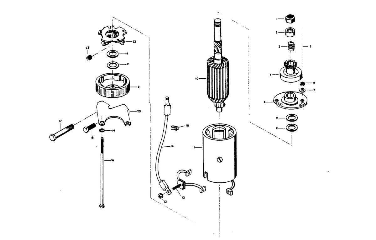 CHRYSLER 105/120/135 H.P. STARTER