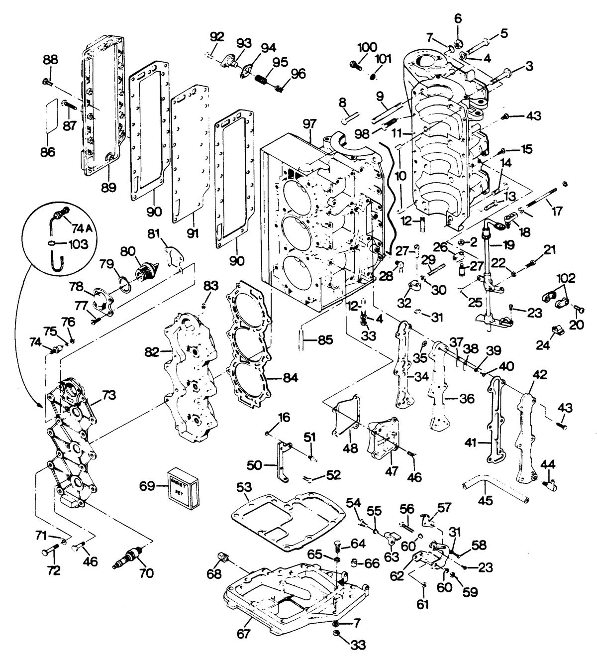 FORCE FORCE 1987 85 H.P. POWERHEAD