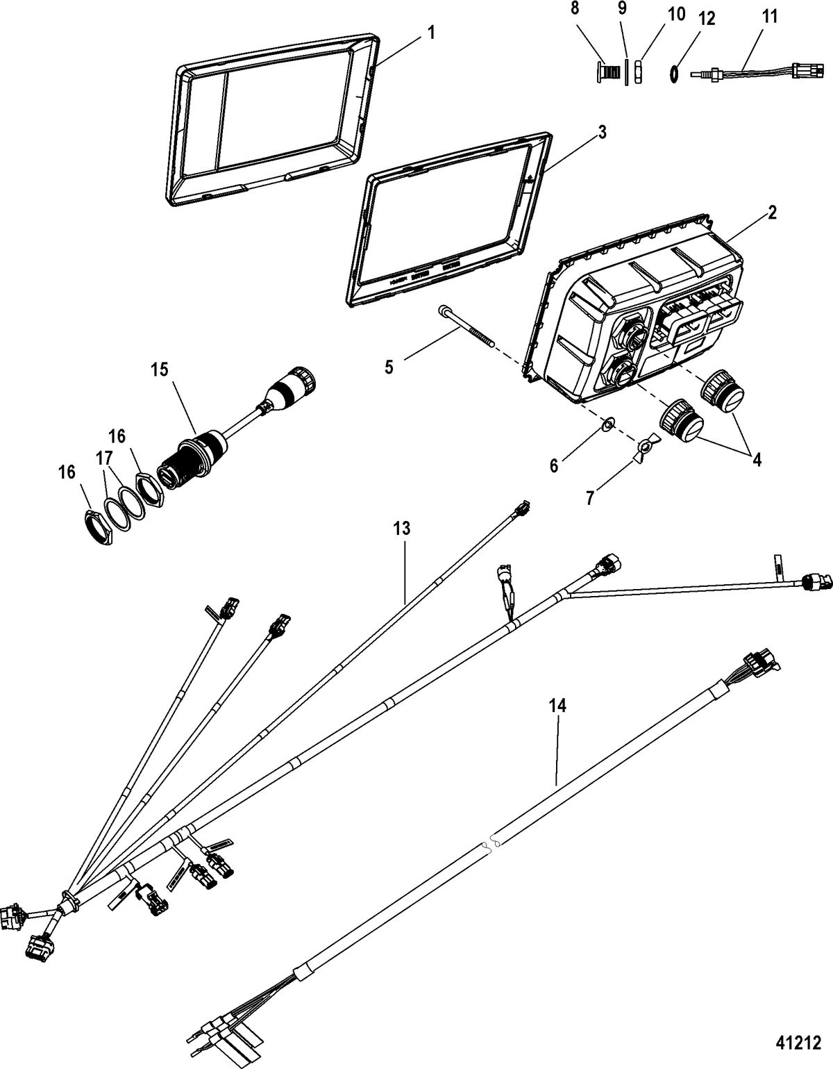 ACCESSORIES INSTRUMENTATION-GAUGES AND COMPONENTS VesselView Kit, Mercury/Axius