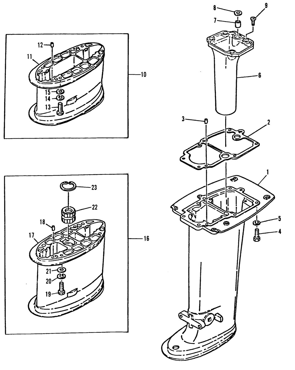 MARINER MARINER W25 DRIVESHAFT HOUSING