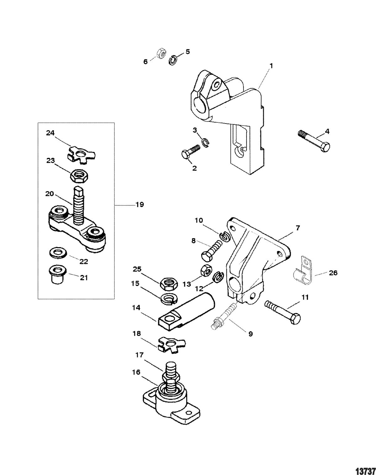 MERCRUISER 350 MAG MPI TOURN SKI (GEN +) Transmission And Engine Mounting