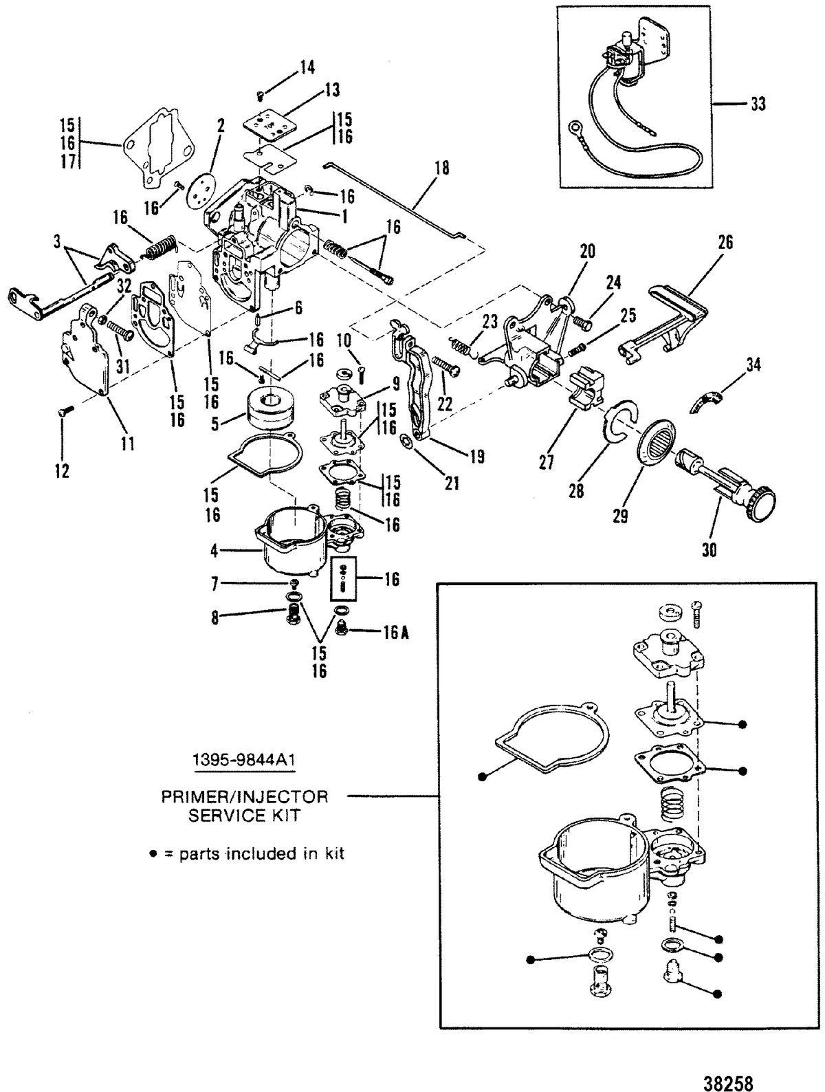 MERCURY/MARINER 6/8/9.9/15 HP CARBURETOR(WMC5A/WMC5B/WMC7/WMC7A/WMC19/WMC19A)
