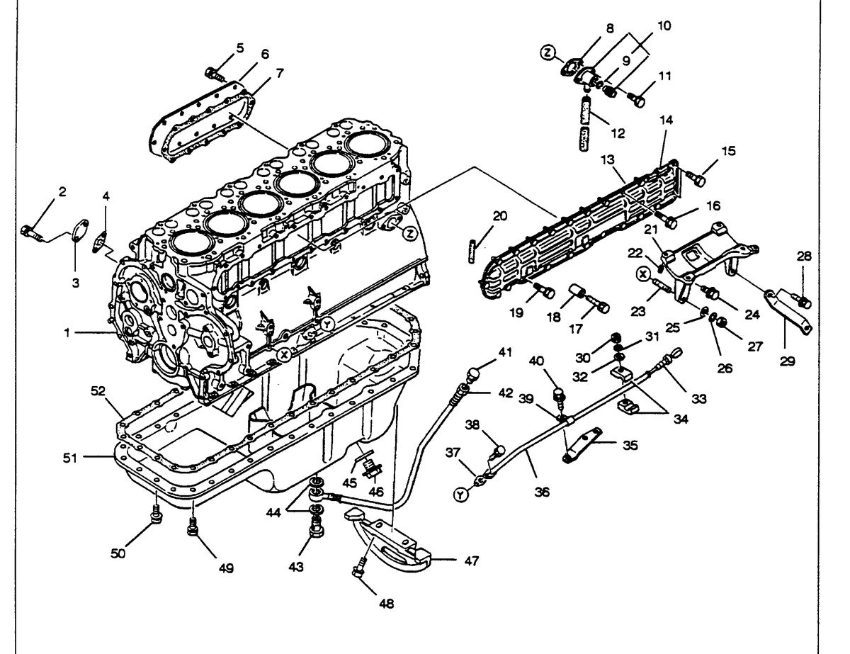 U.S. MARINE US MARINE EH 700TI DIESEL CYLINDER BLOCK FIGURE 1-F1