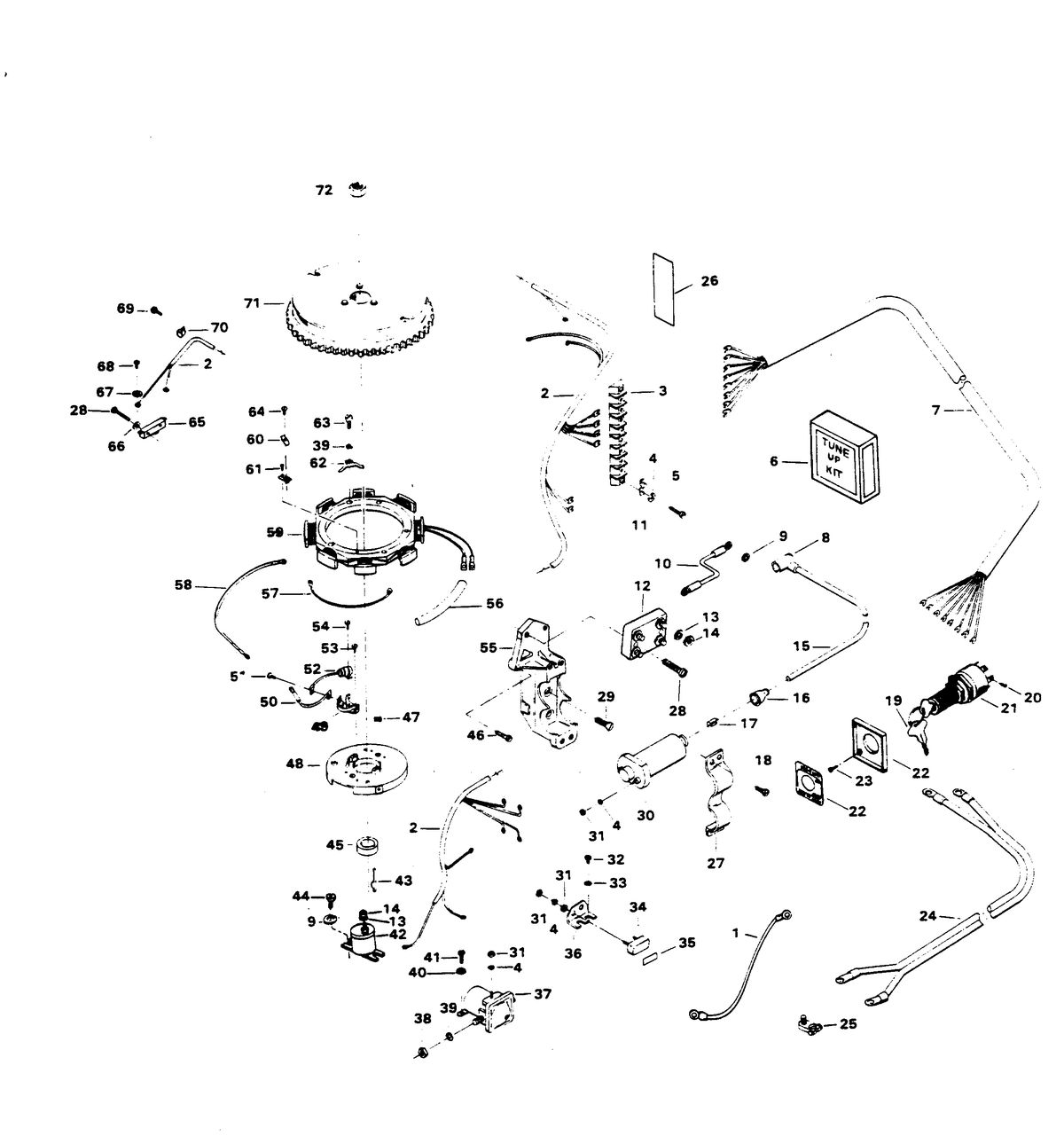 CHRYSLER 50 H.P. ALTERNATOR AND ELECTRICAL COMPONENTS