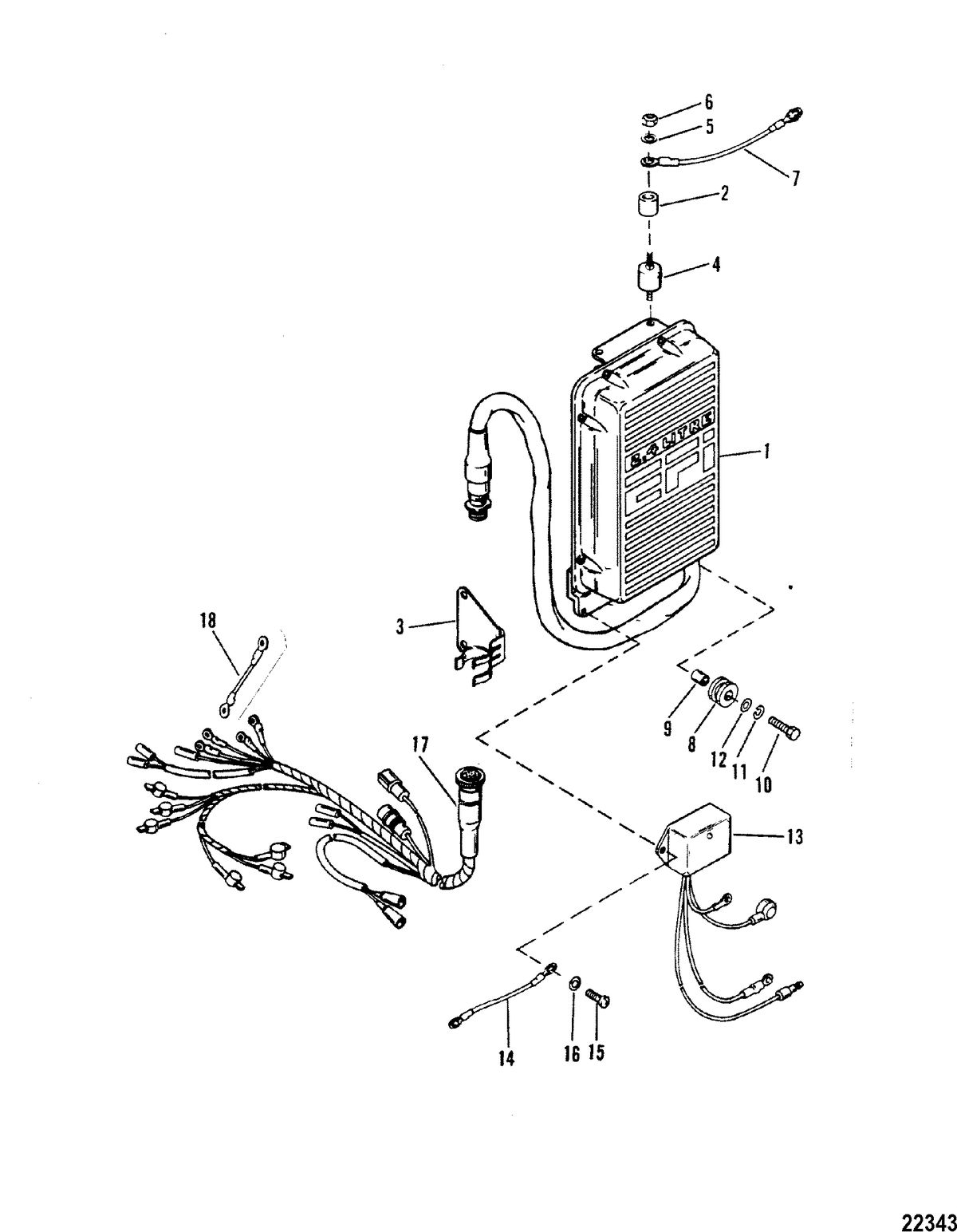MERCURY/MARINER 175 XRI /175 MAGNUM 200 XRI (EFI) E.C.U. ASSEMBLY