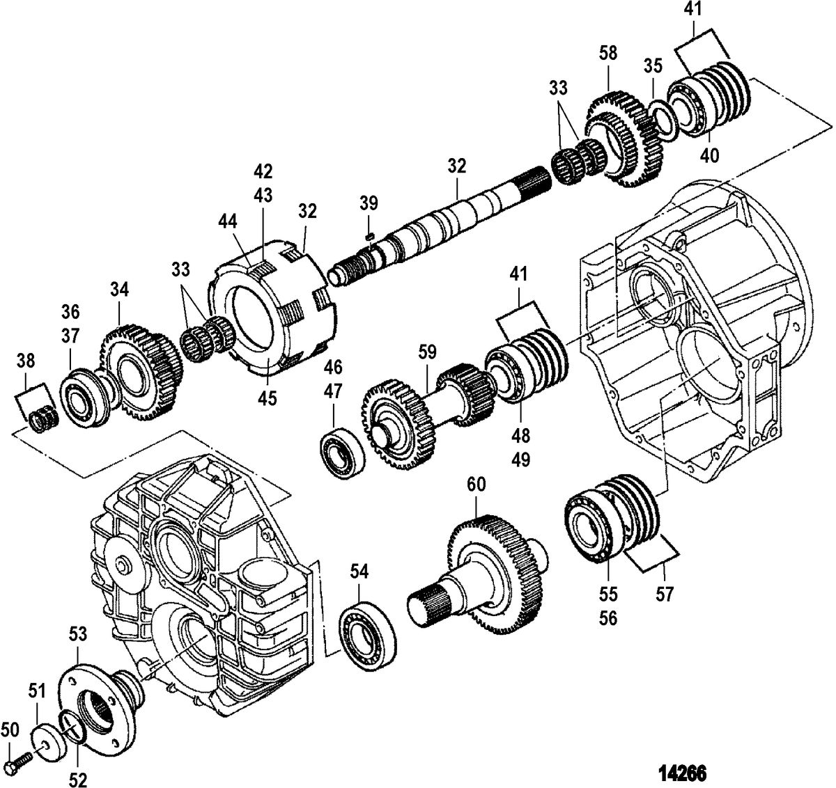 MERCRUISER CUMMINS/MERCRUSER DIESEL (2.8L/165) (4.2L/250) Transmission(Down Angle) (Inboard)