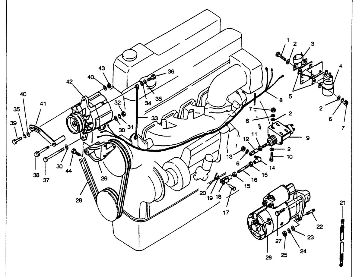 U.S. MARINE US MARINE EH 700TI DIESEL COMPONENT ELECTRICAL PARTS AND MISC. MOUNTING HARDWARE
