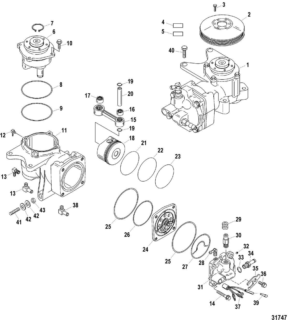 SPORTJET 200 DFI JET DRIVE Air Compressor Components(Design I)