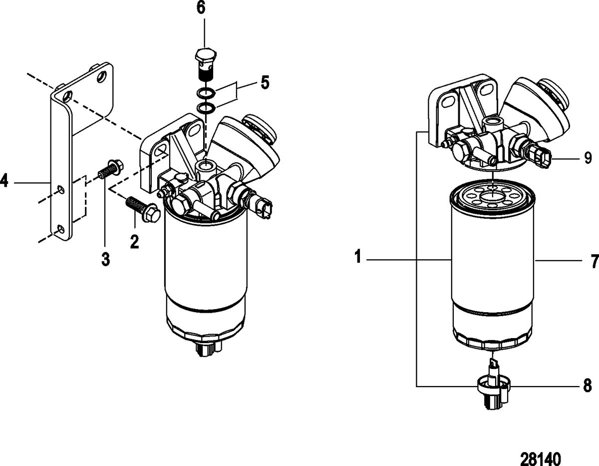MERCRUISER CUMMINS/MERCRUISER DIESEL (QSD-2.0L) Fuel Filter Assembly