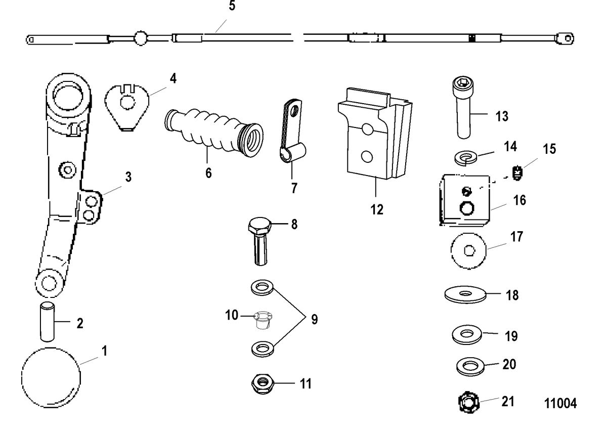 ACCESSORIES STEERING SYSTEMS AND COMPONENTS Adaptor Kit-Tiller Handle(850000A2)