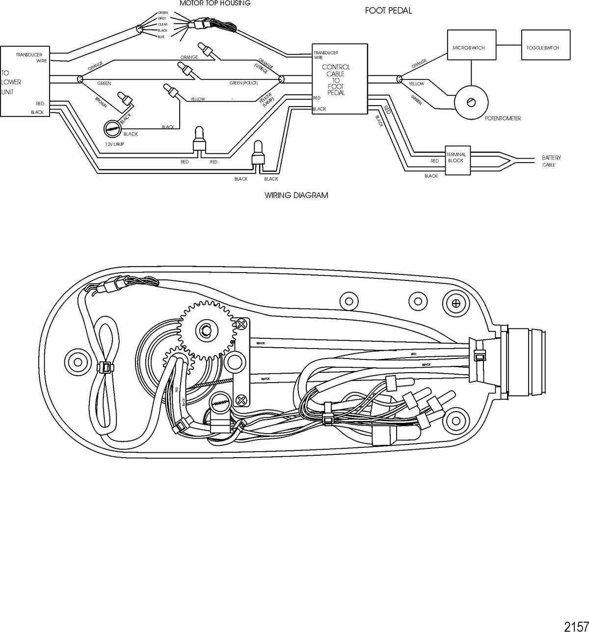 TROLLING MOTOR MOTORGUIDE TOUR, TOUR PINPOINT AND TOUR ES SERIES Wire Diagram(TR109PFBD) (36 Volt)