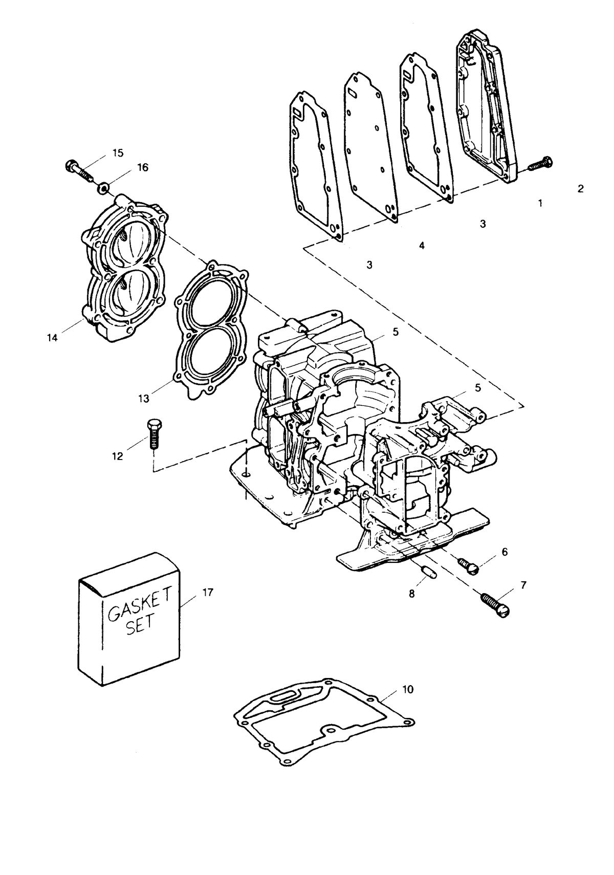 SEARS 9.9 H.P. STD. 20" LEG OUTBOARD MOTOR Cylinder