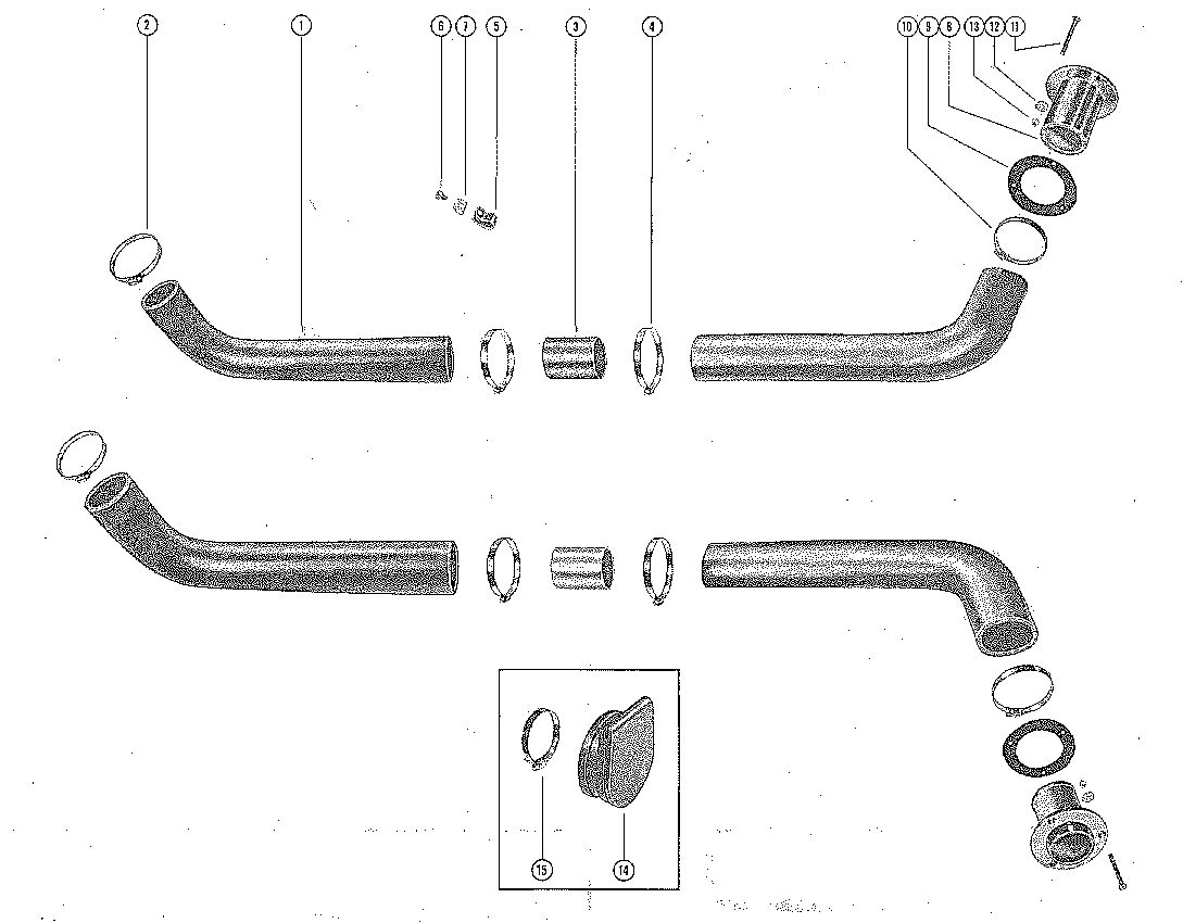 MERCRUISER 225 ENGINE EXHAUST KIT
