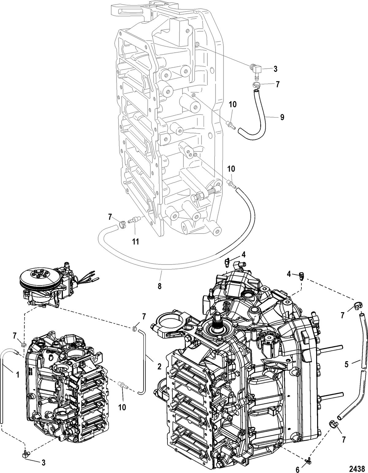 RACE OUTBOARD 2.5XS DFI (2.5L) Oil Lines