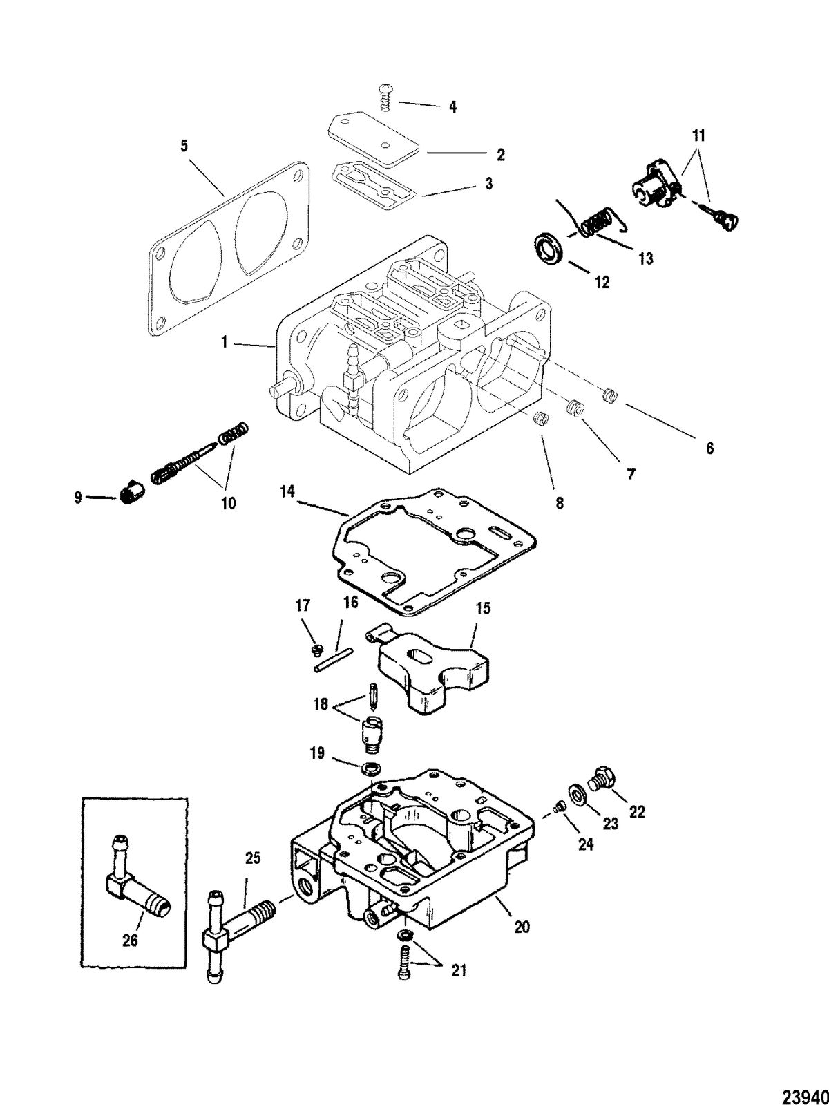 MERCURY/MARINER 225/225 SEAPRO/MARATHON (3.0L) CARB CARBURETOR