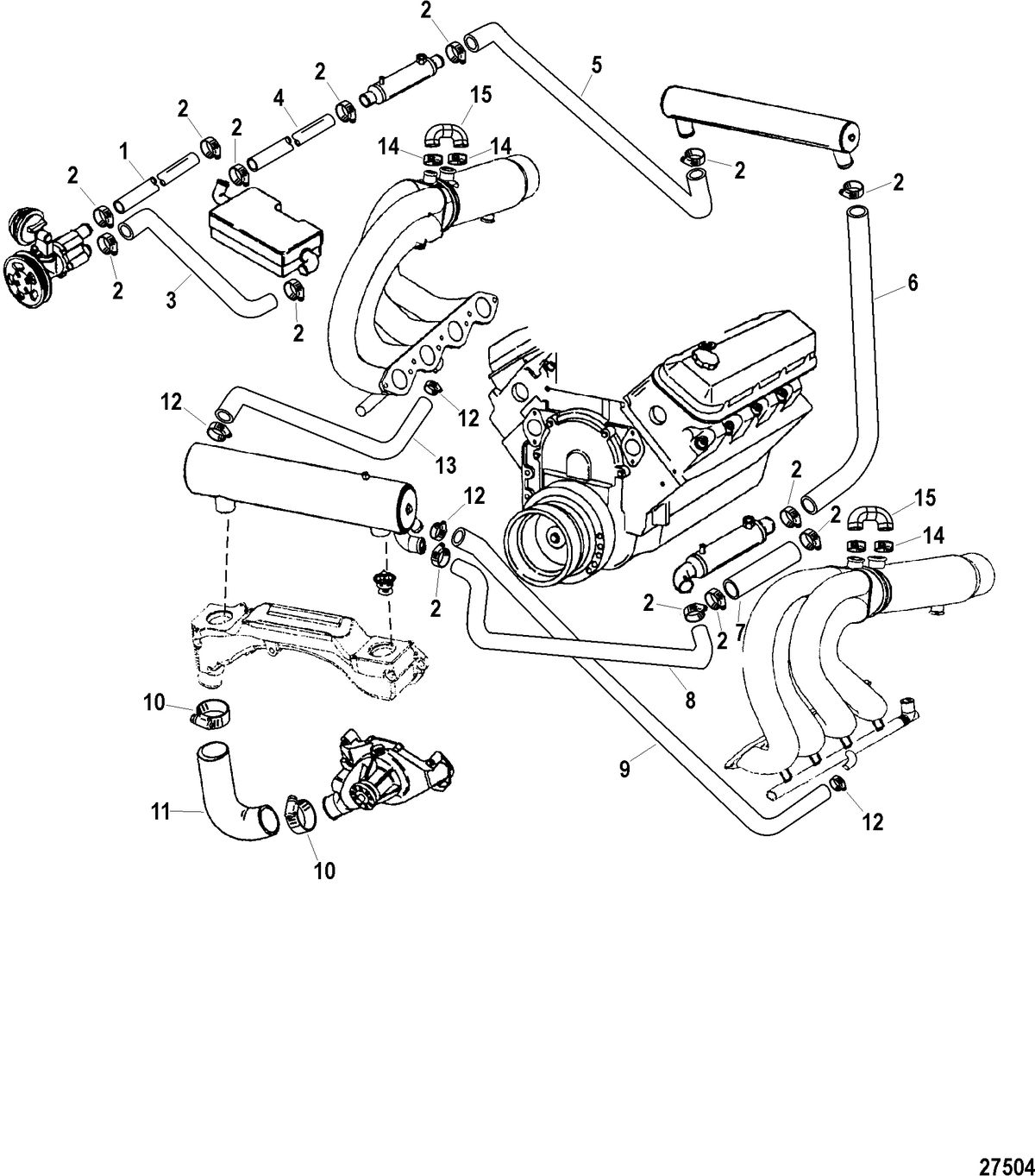 RACE STERNDRIVE 525 EFI Water Hoses(Sea Water)