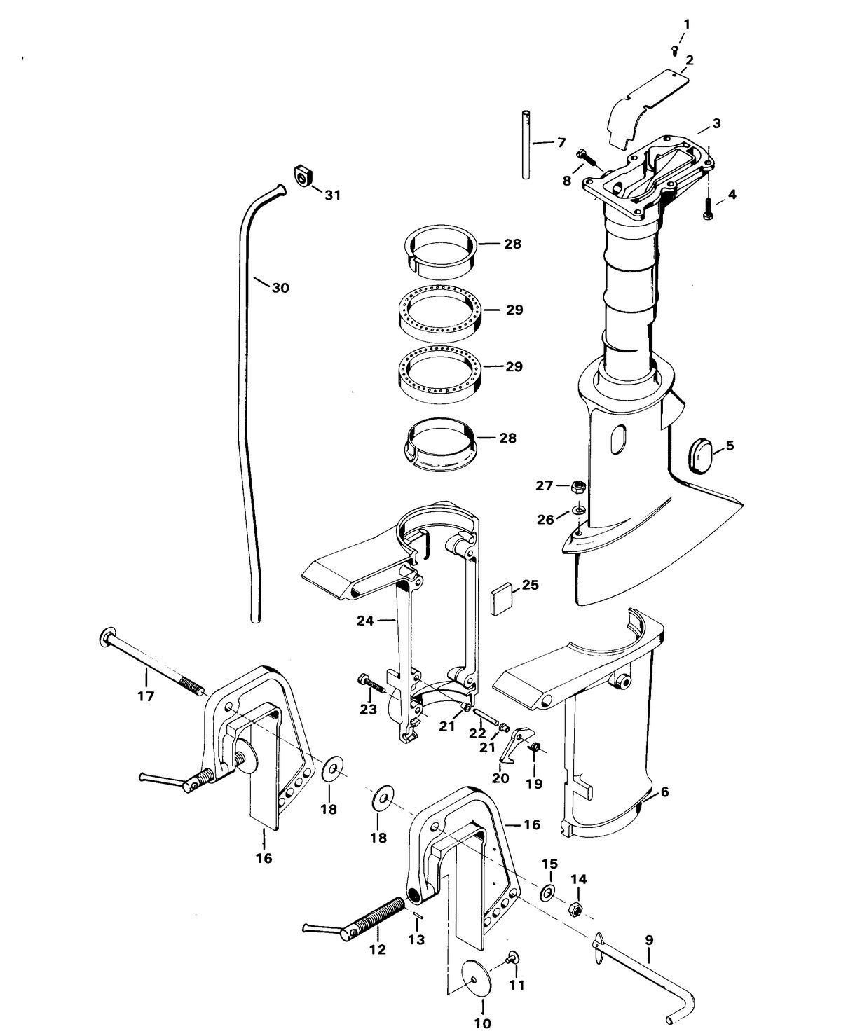 CHRYSLER 3.5 HP MOTOR LEG