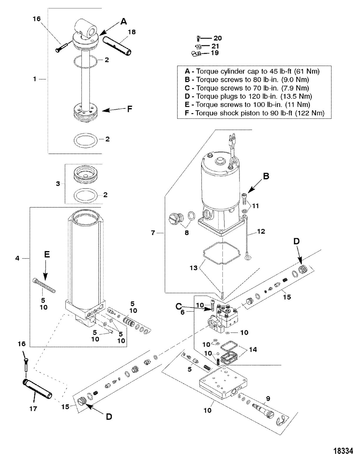 MERCURY/MARINER 75/90 (4-STROKE) Power Trim Components