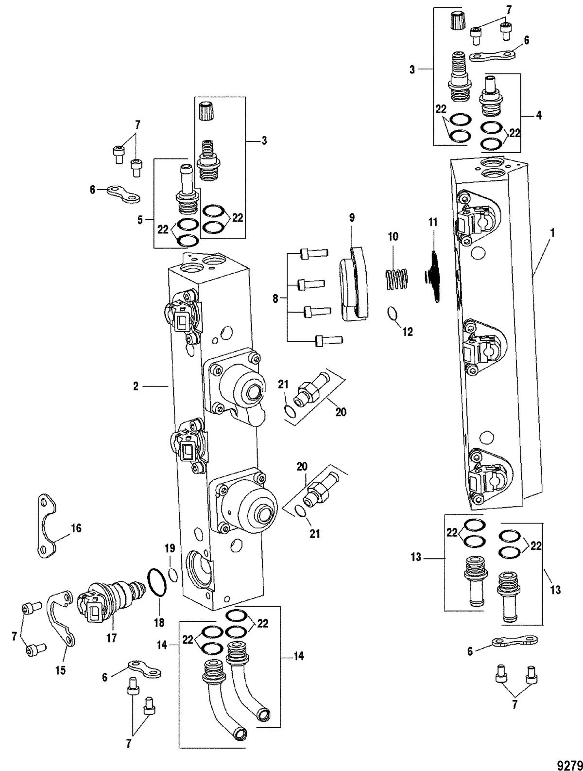 MERCURY/MARINER 135/150 DFI (2.5L) Fuel Rail Components