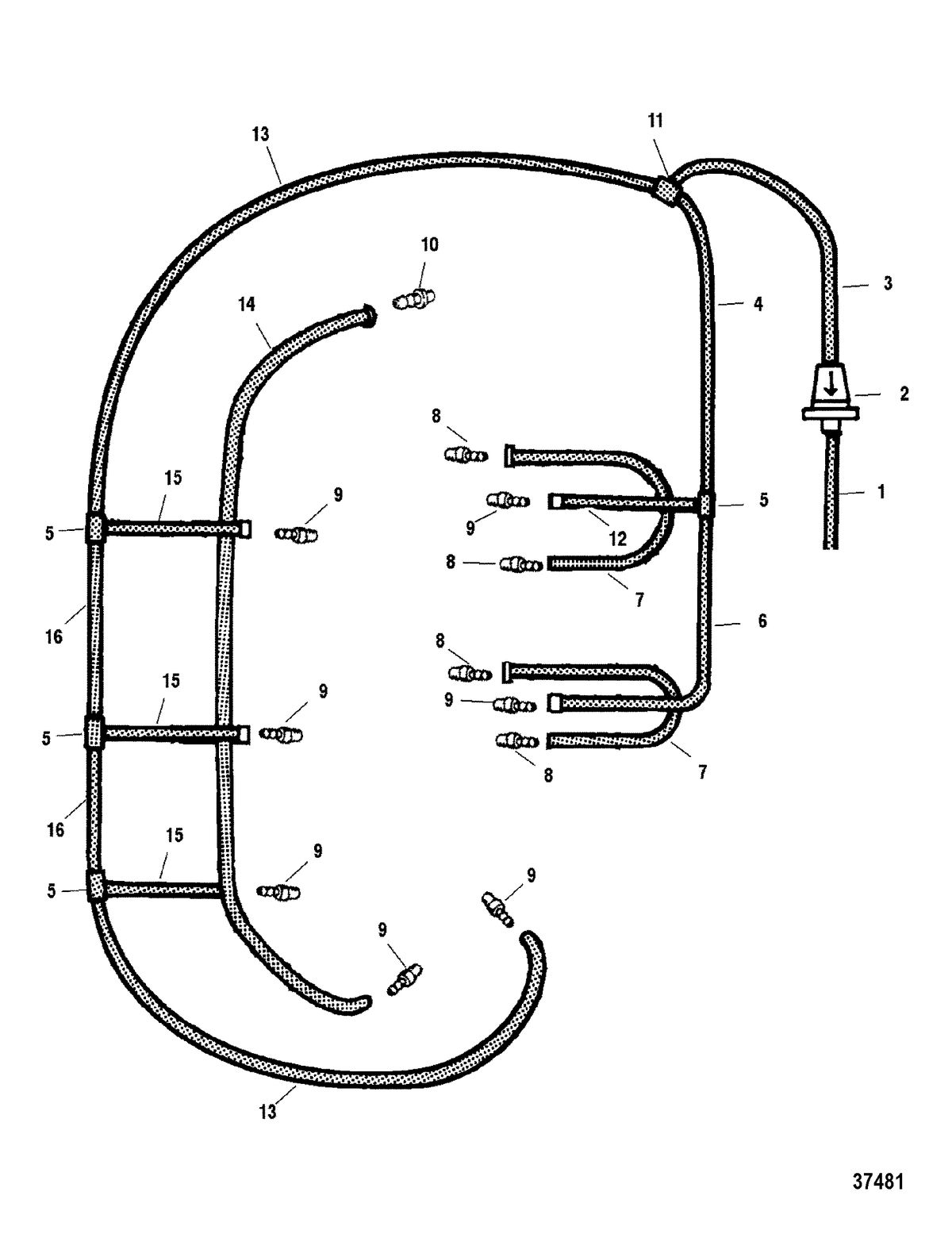 MERCURY/MARINER 150/175/200 (EFI) BLEED SYSTEM