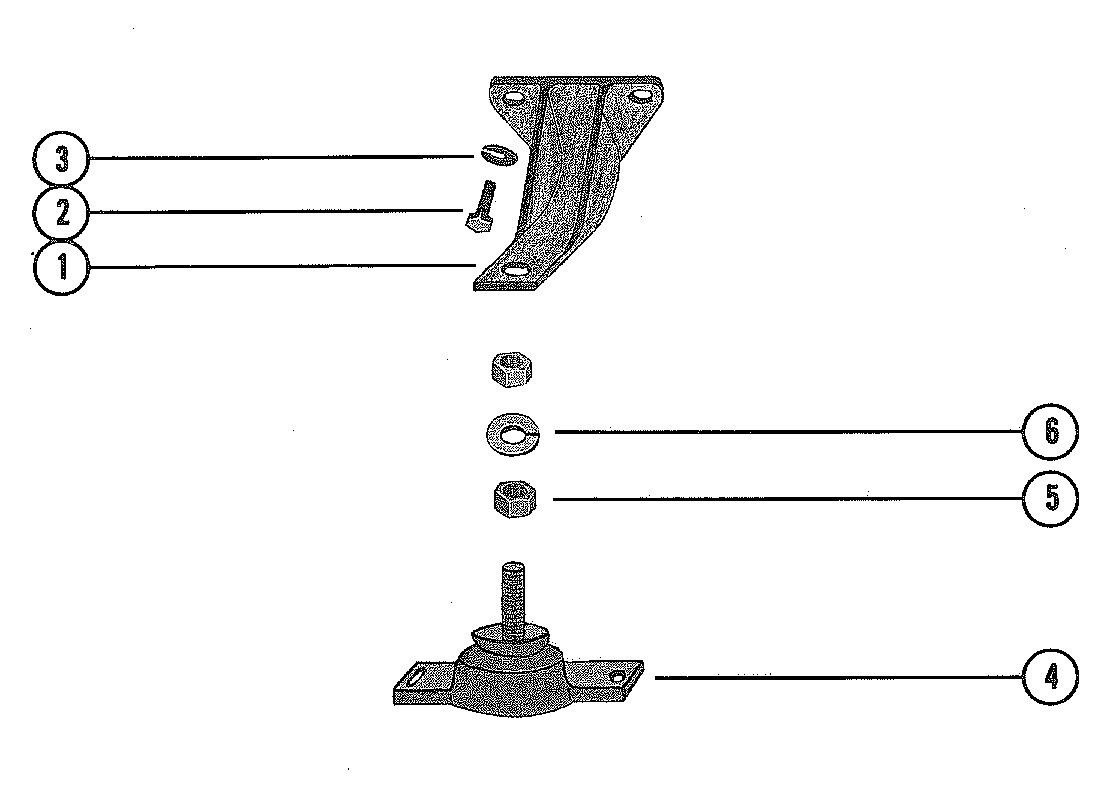 MERCRUISER 250 ENGINE ENGINE MOUNTING