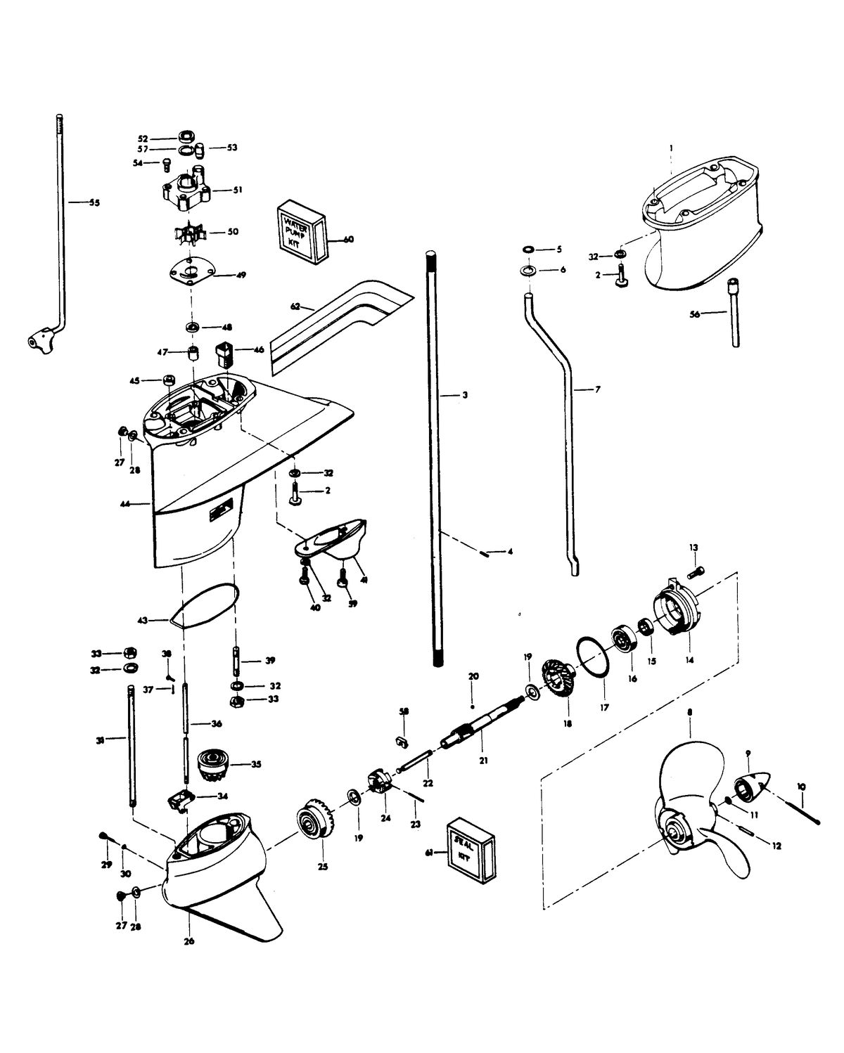 CHRYSLER 30 H.P. GEAR HOUSING