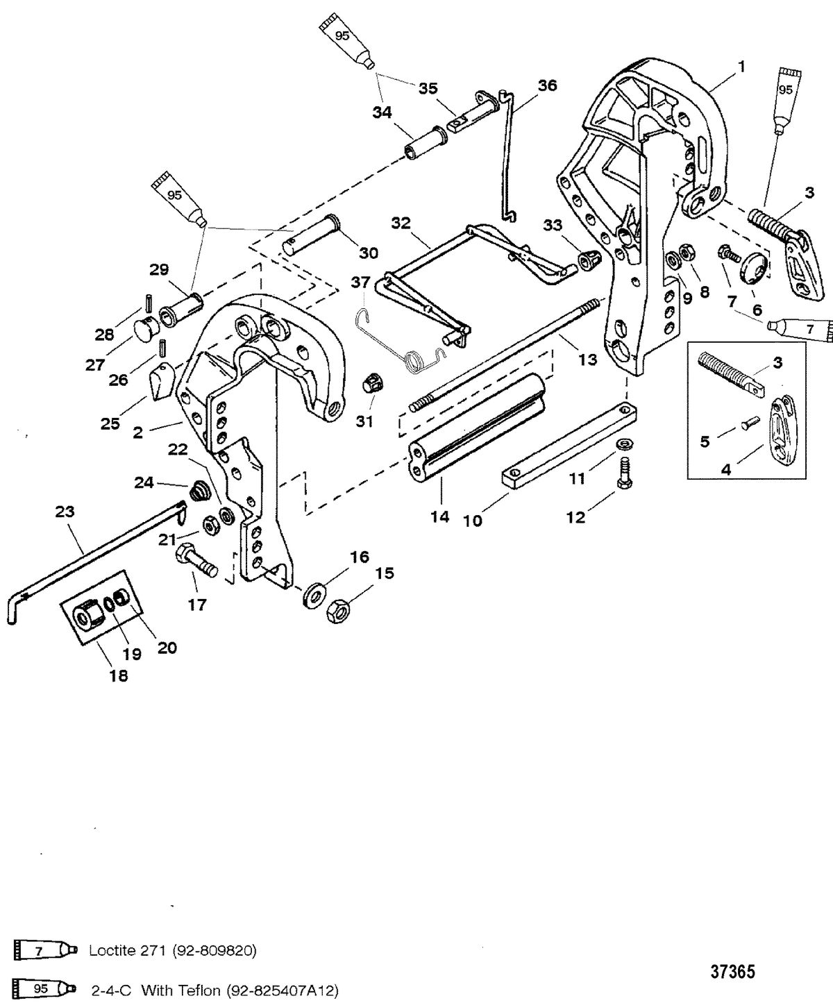 MERCURY/MARINER 30/40 H.P. CLAMP BRACKET