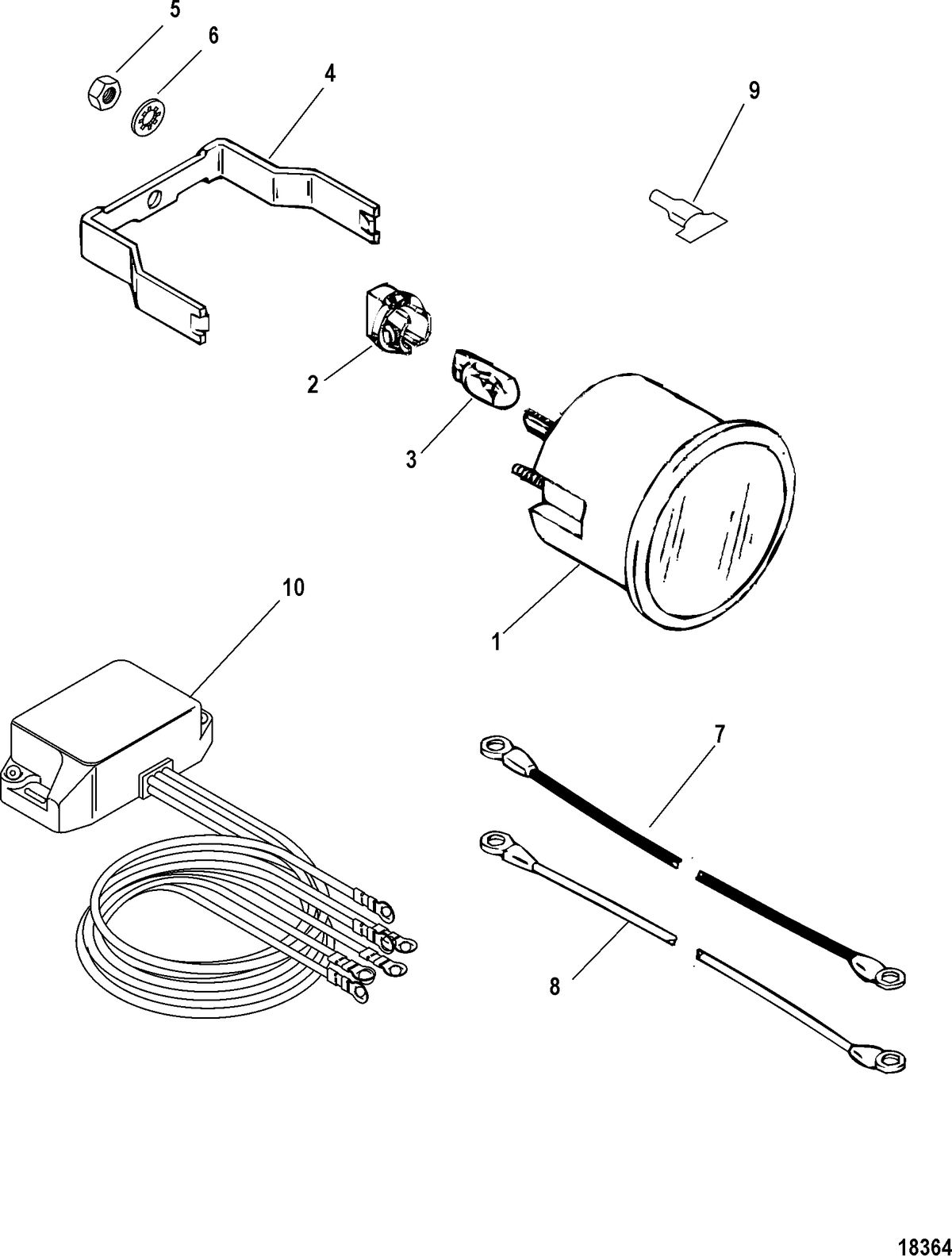 ACCESSORIES INSTRUMENTATION-GAUGES AND COMPONENTS Gauge and Mounting Hardware, Dual Engine Synchronizer