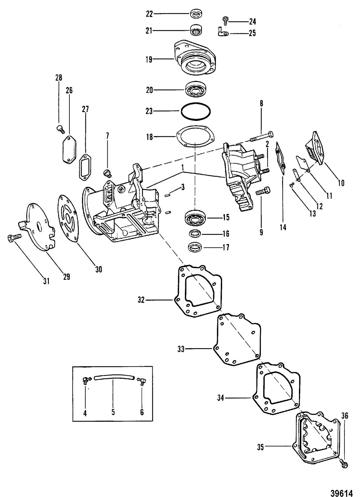 MERCURY 3.6 HP CYLINDER BLOCK AND CRANKCASE ASSEMBLY