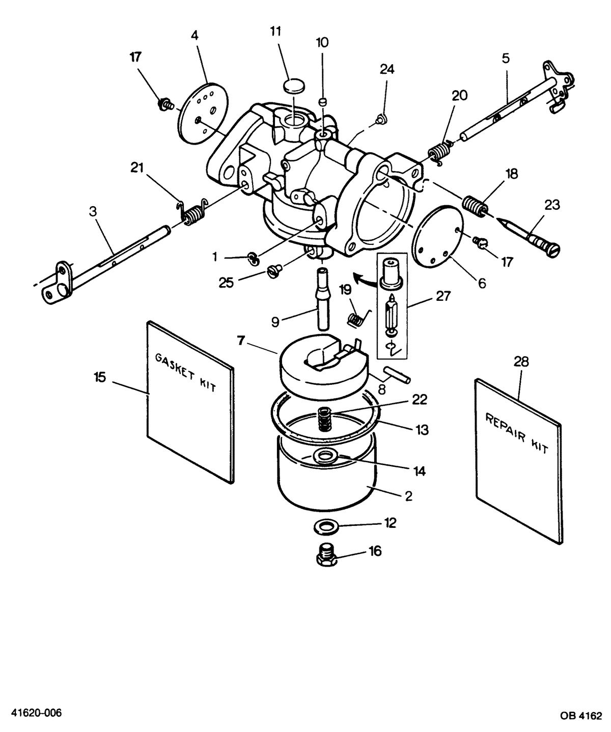 FORCE FORCE 1987 85 HP "B" MODELS CARBURETOR