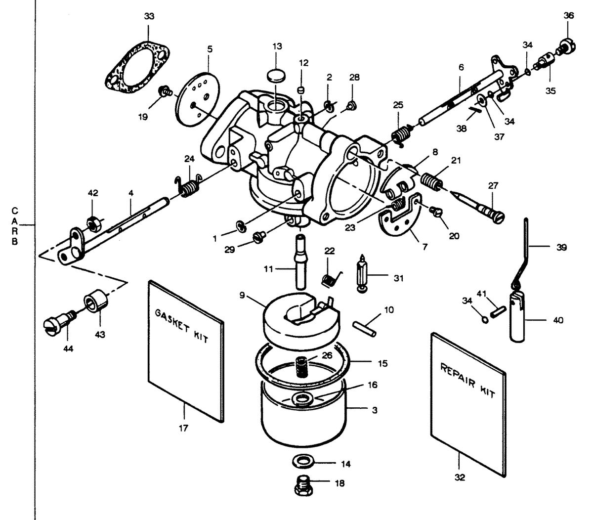 FORCE FORCE 1988 50 H.P. "D" MODELS CARBURETOR