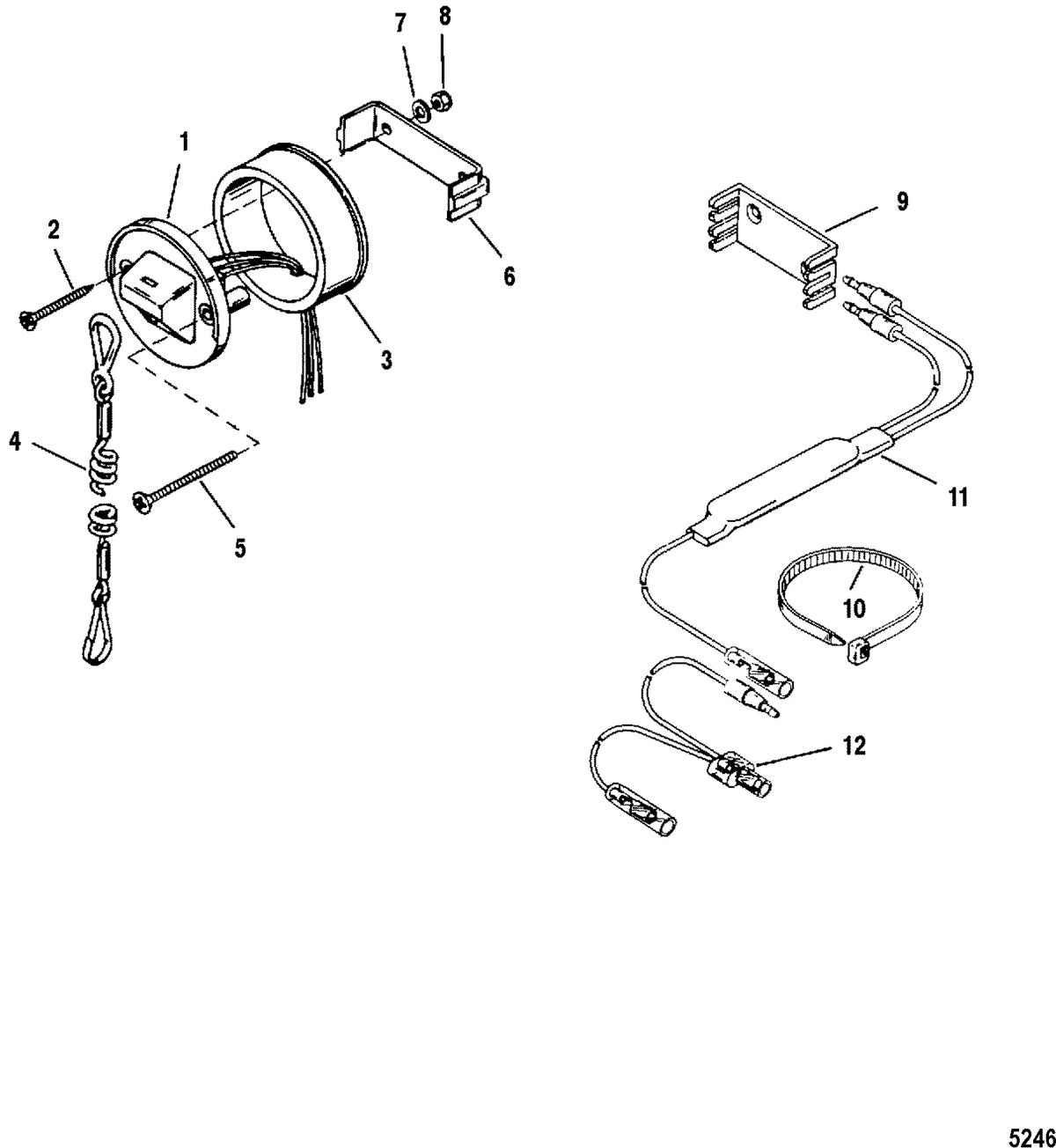 MERCURY/MARINER 135/150/175/200 XR6/MAGNUM III/140 JET (CARB) INSTRUMENTATION