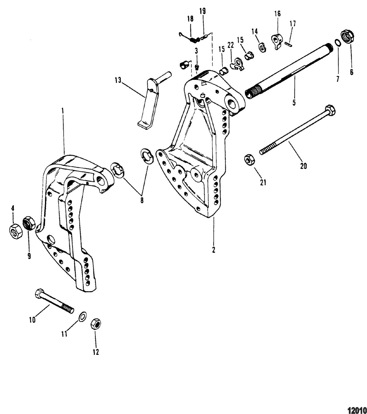 MERCURY/MARINER 135/150/175/200/XR6/MAGNUM III TRANSOM BRACKETS
