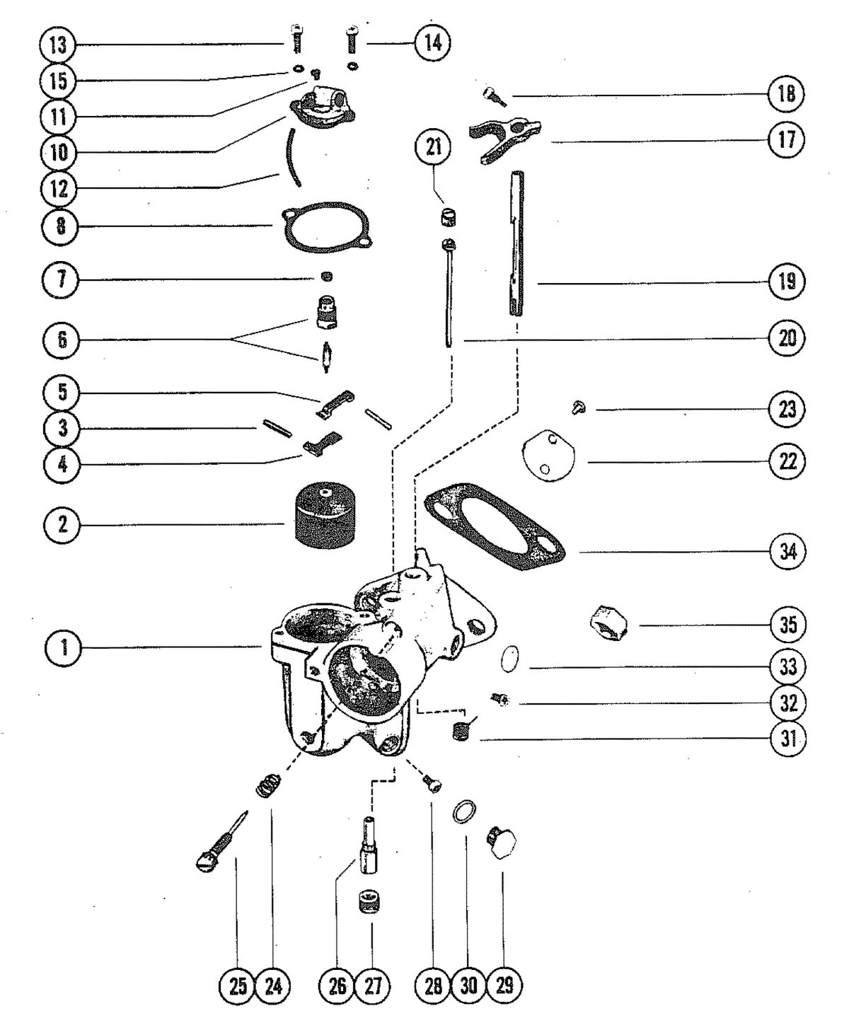 MERCURY MERC 115 CARBURETOR ASSEMBLY