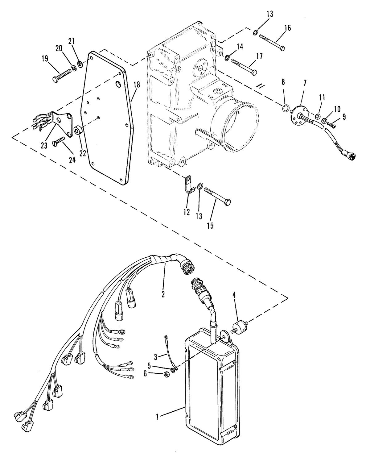 RACE OUTBOARD 2.4L EFI / 2.4L EFI OFFSHORE E.F.I. CONTROL BOX  WITH MOUNTING PLATE