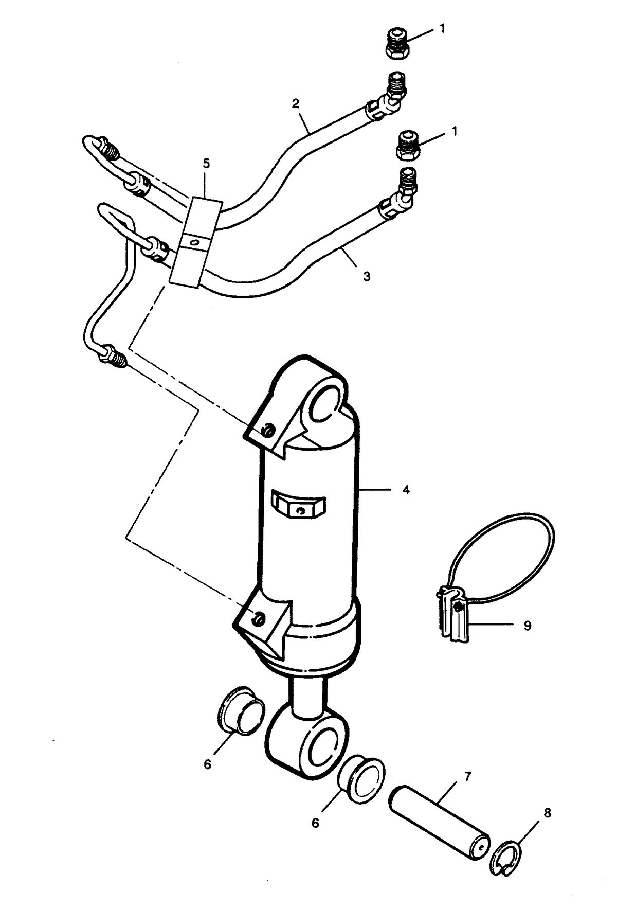 FORCE FORCE 1990 90 H.P. "A" MODEL L-DRIVE TRIM CYLINDER
