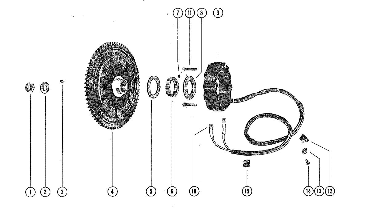 MERCURY MERC 800 FLYWHEEL ASSEMBLY AND STATOR