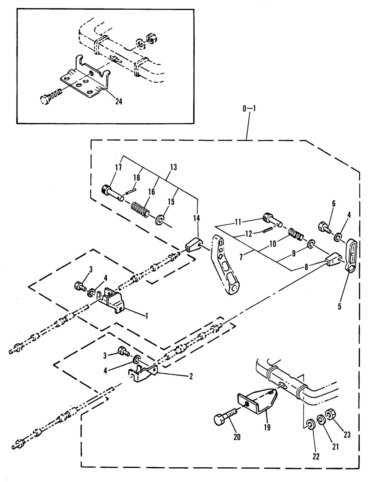 MARINER 28 HORSEPOWER REMOTE CONTROL ATTACHING KIT