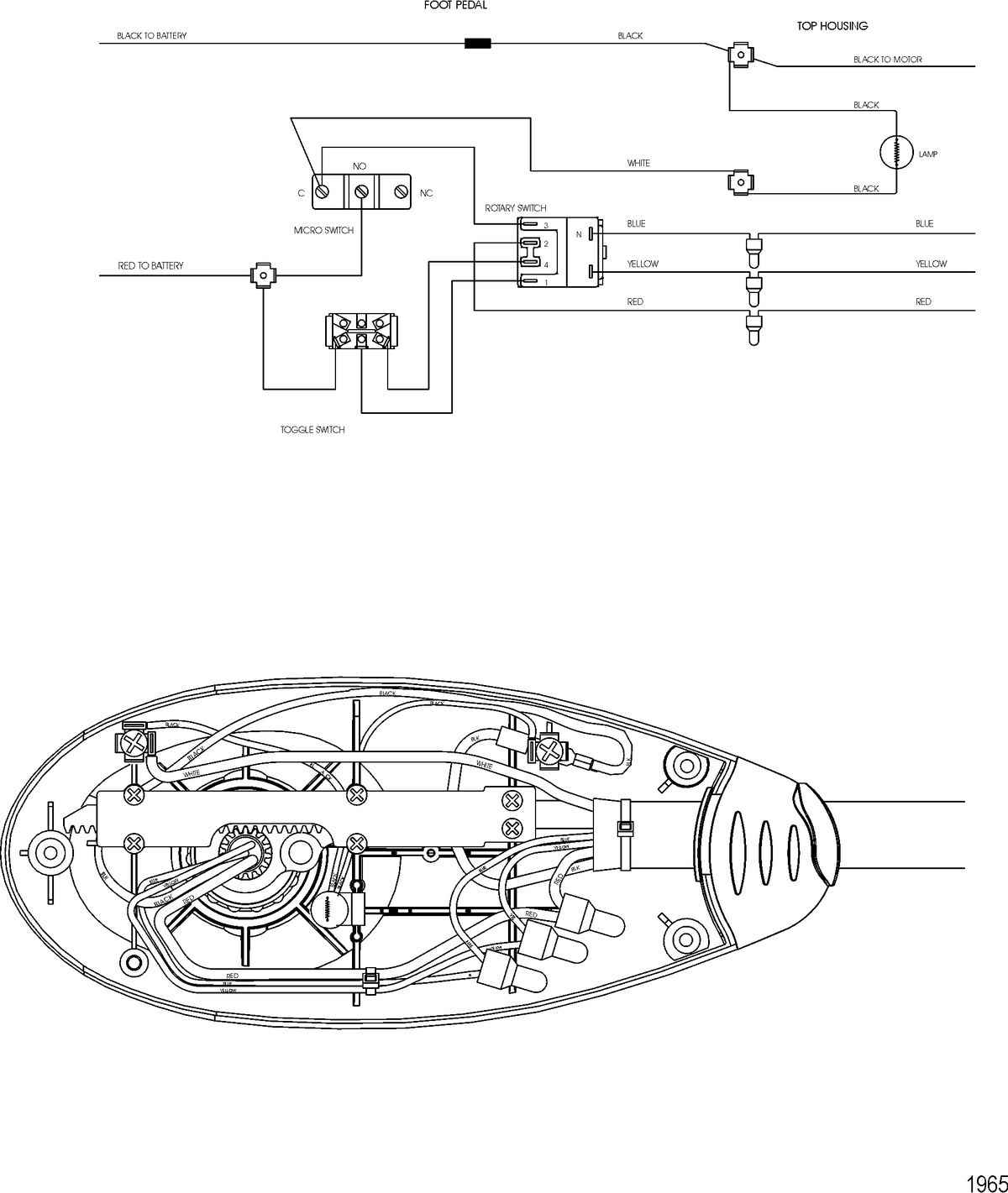TROLLING MOTOR MOTORGUIDE FRESH WATER SERIES Wire Diagram(Model FW46FB)