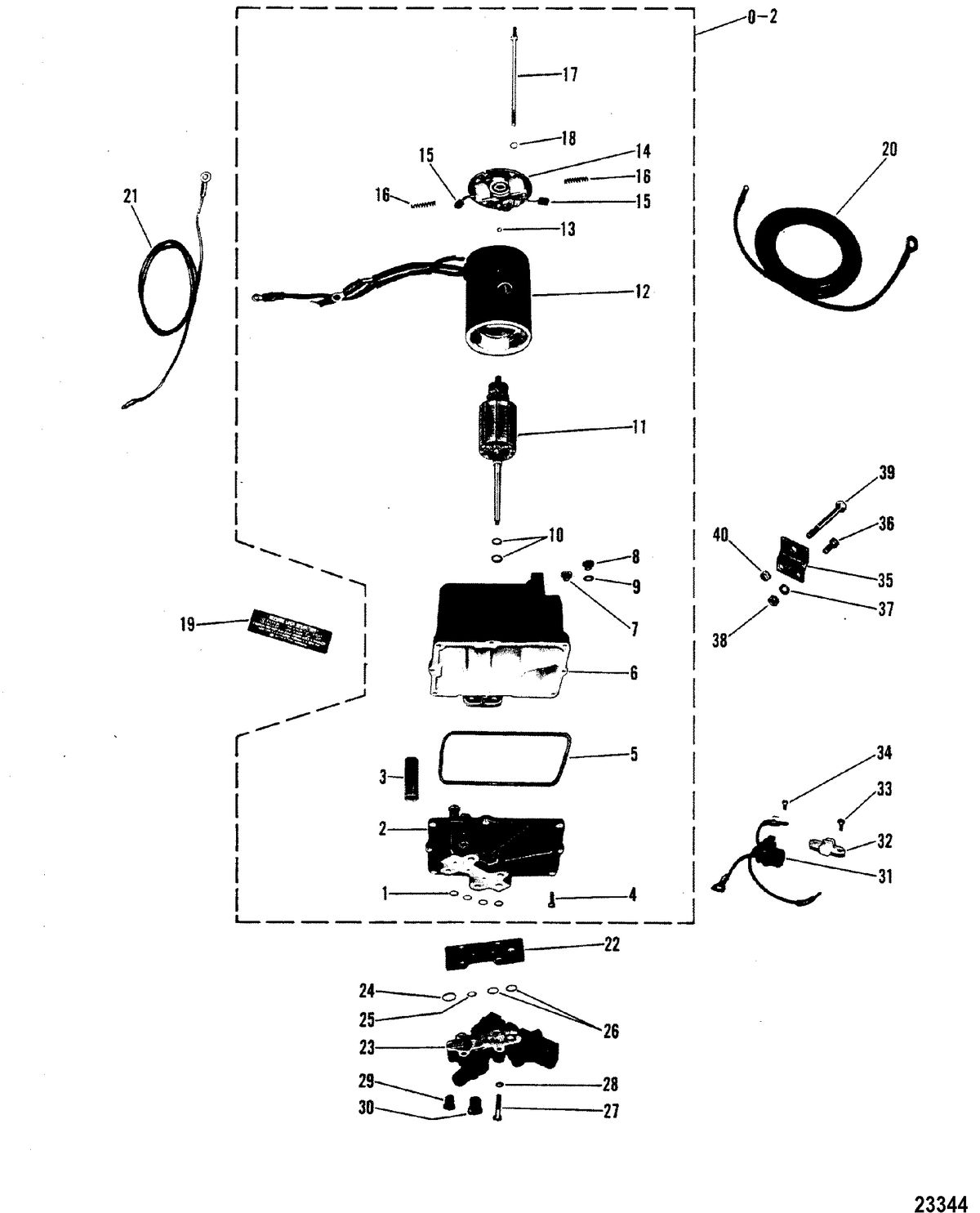 MARINER 60 HORSEPOWER POWER TRIM(OPTIONAL)