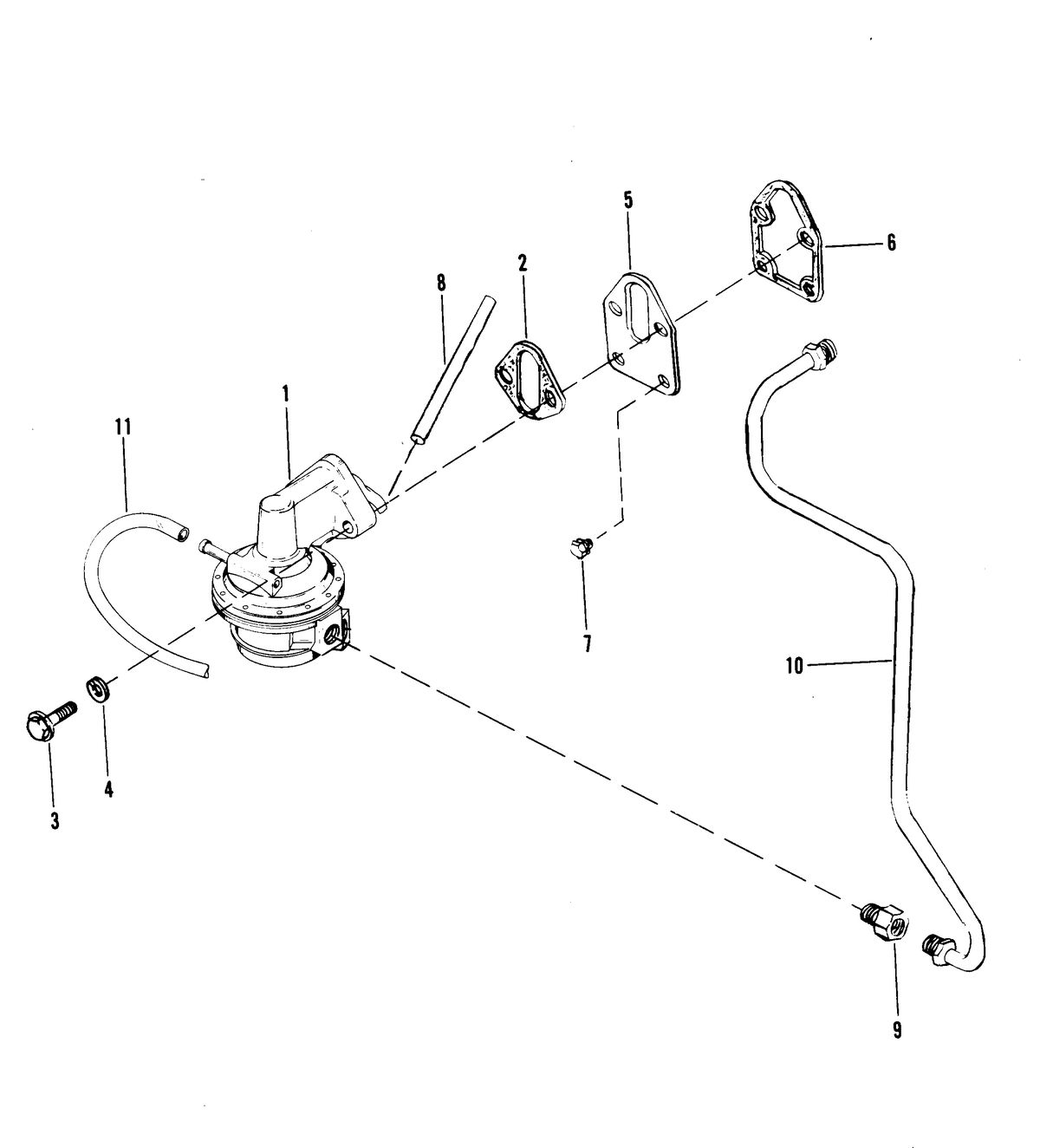 MERCRUISER 5.7 LITRE COMPETITION SKI ENGINE FUEL PUMP