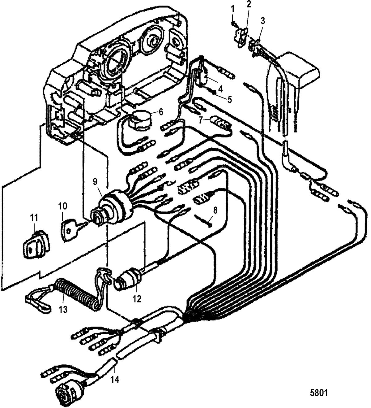 MERCURY/MARINER 40 LIGHTNING/40 LIGHTNING XR40 SEAPRO/MARATHON/50 INTERNATIONAL Remote Control Components