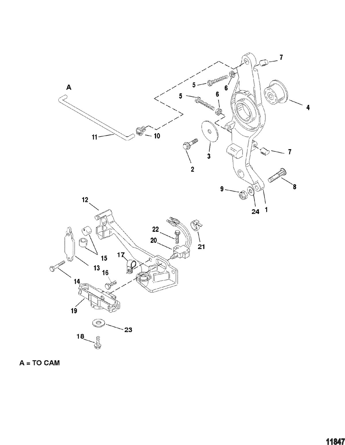 RACE OUTBOARD PARTS MANUAL 300X (3.0L EFI) PRO MAX Throttle Linkage