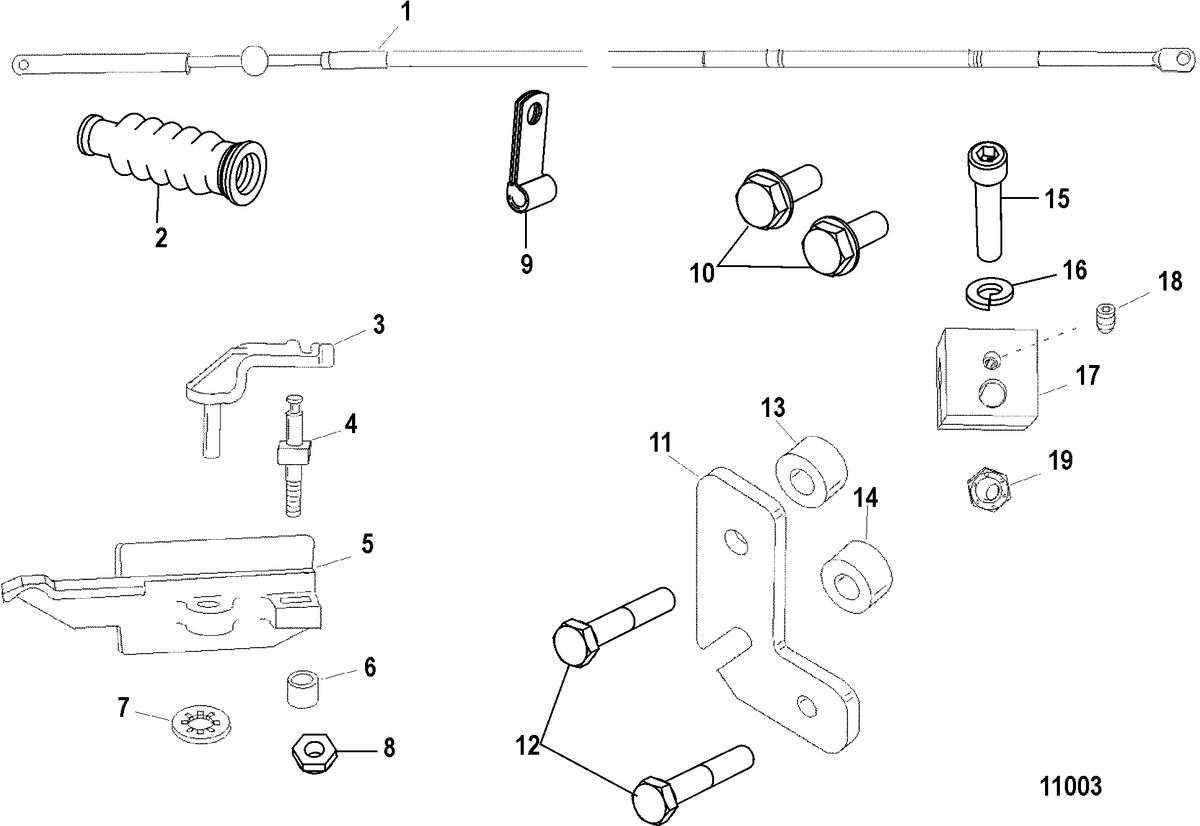 ACCESSORIES STEERING SYSTEMS AND COMPONENTS Adaptor Kit-Tiller Handle(850000A1)