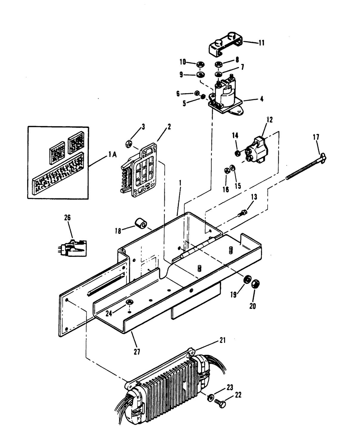 MERCRUISER 350 MAGNUM BRAVO (EFI/MP) ELECTRICAL BOX AND COMPONENTS