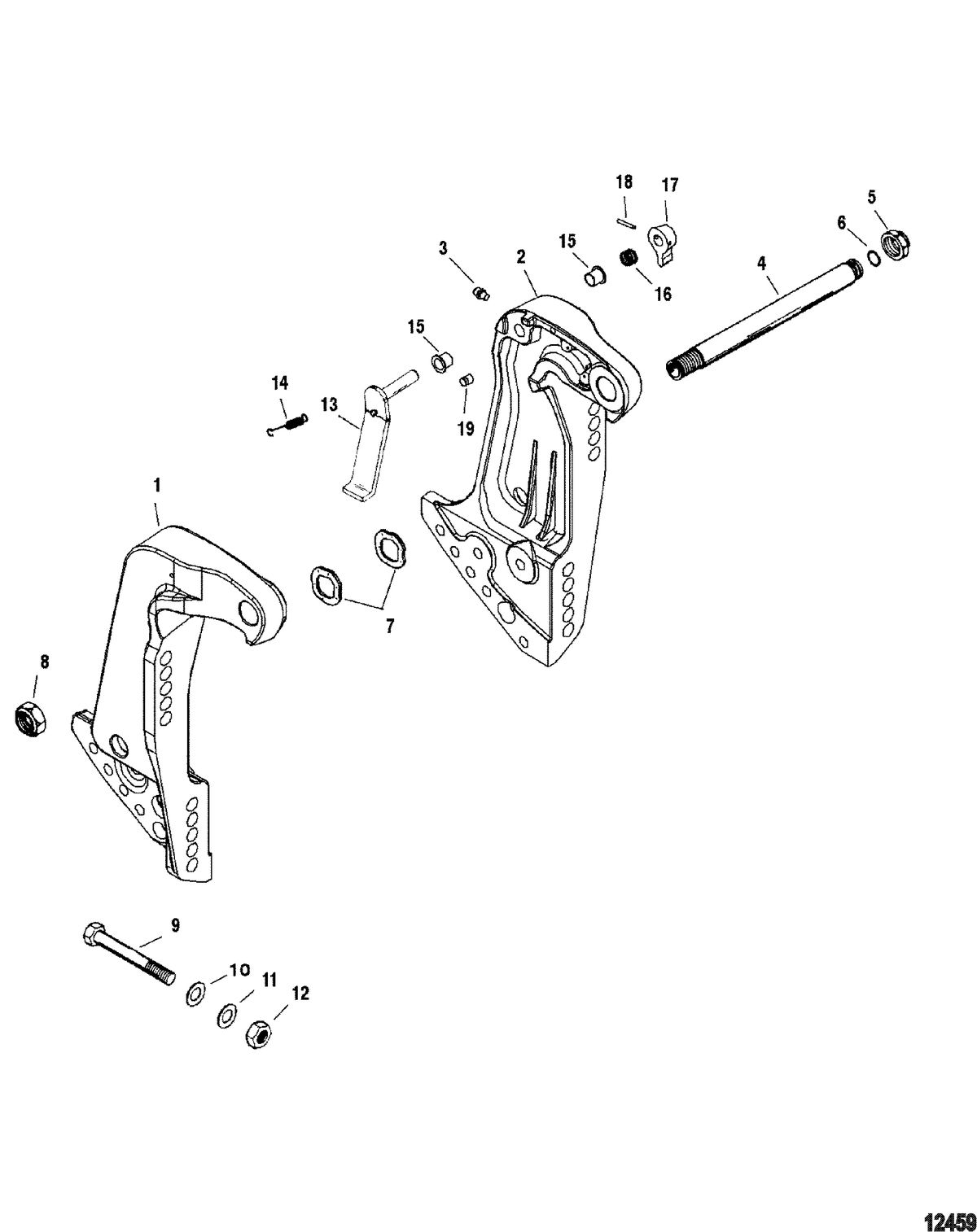 MERCURY/MARINER 200/225 (3.0L DFI) Transom Brackets