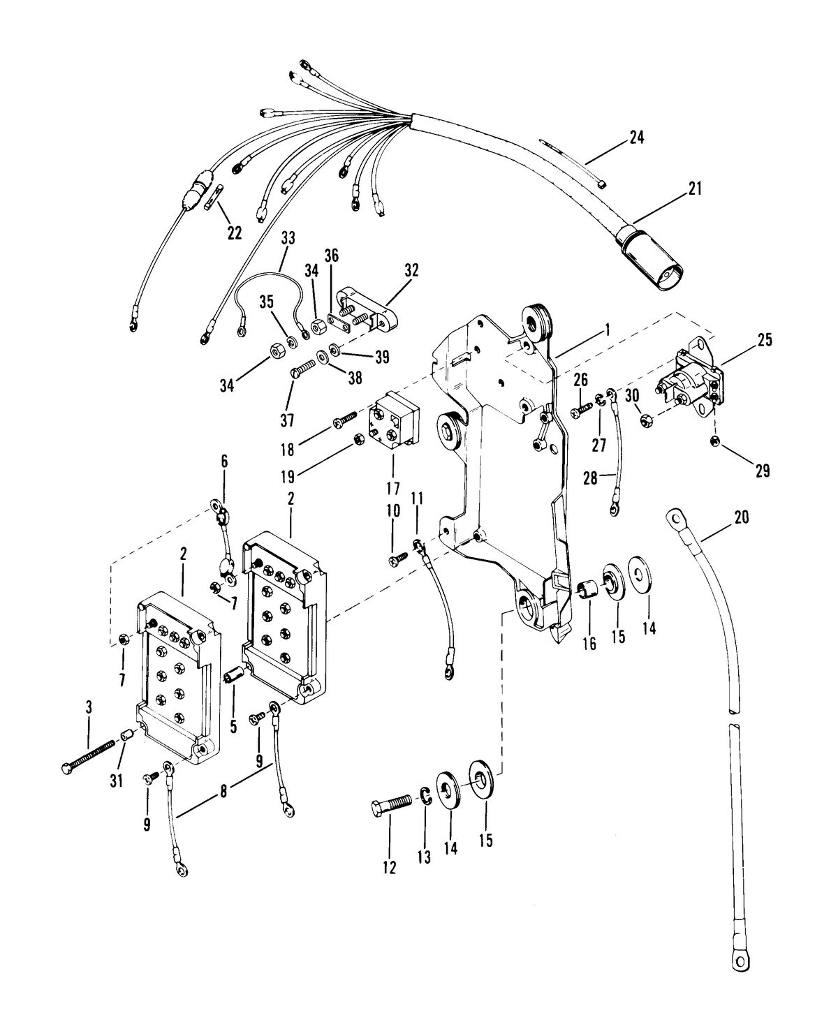 RACE OUTBOARD MOD - VP (EFI) WIRING HARNESS, STARTER SOLENOID & RECTIFIER