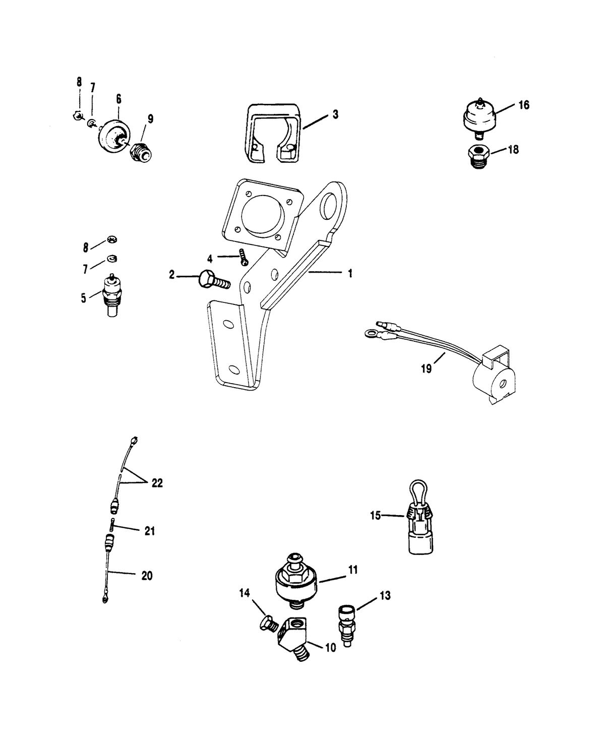 MERCRUISER 350 MAGNUM BRAVO (EFI/MP) SENDERS AND SENSORS