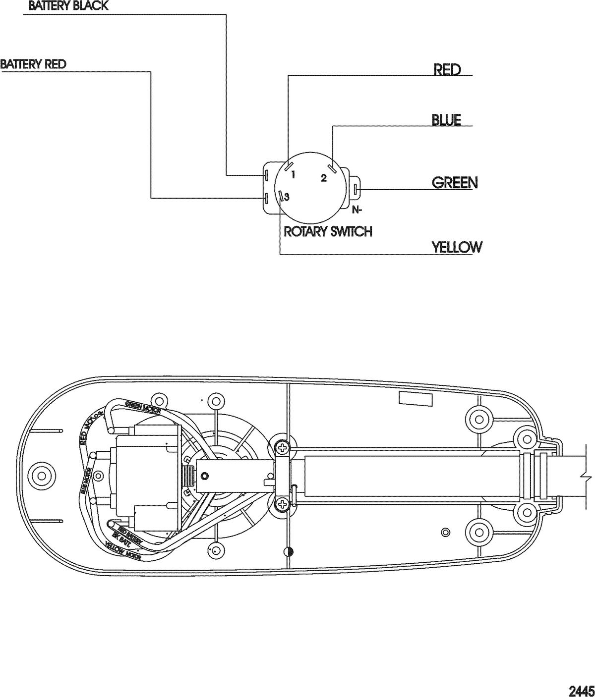 TROLLING MOTOR MOTORGUIDE GREAT WHITE SERIES Wire Diagram(Model GWB67W)