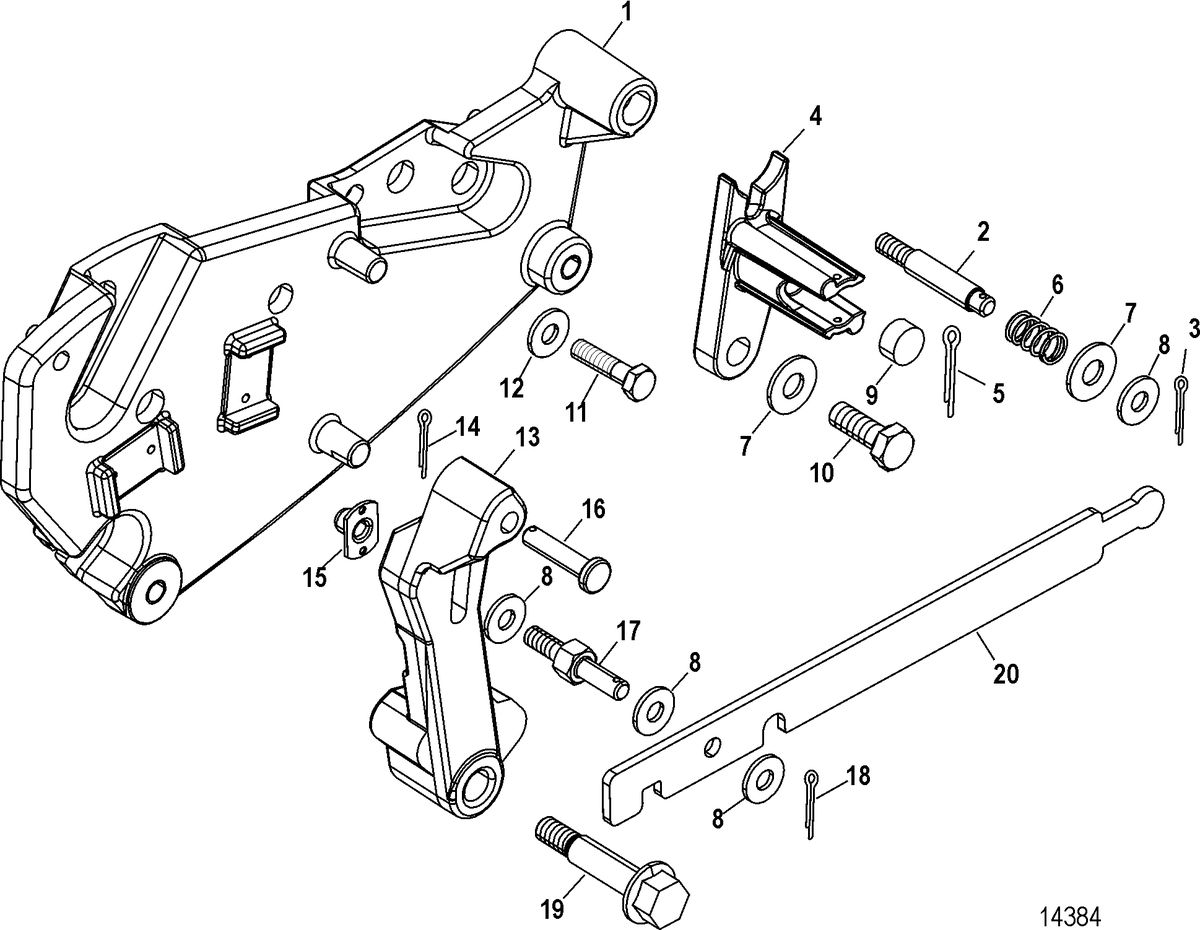 RACE STERNDRIVE SCORPION 377 STERNDRIVE Shift Bracket Components(Bravo Design II)